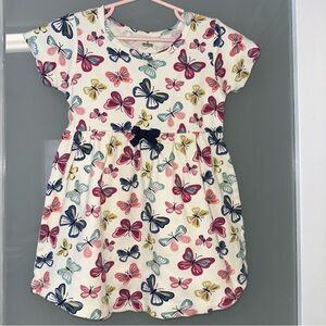 Touched By Nature - Girls Size 4T Butterfly Dress 100% Organic Cotton (has flaw)